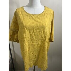 Kindred Womens Pullover Size 2X Mustard New FREE SHIPPING 036